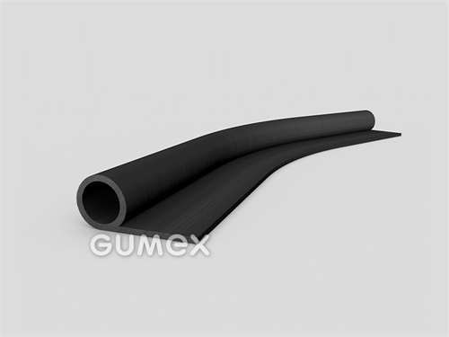 Gumový profil tvaru "P" s dutinkou, 30x13/1,5mm, 70°ShA, EPDM, -40°C/+100°C, čierny